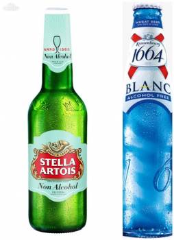 Looking for alcohol free beer Stella Artoys and 1664 Blanc