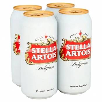 Stella Artois Can  4 pck 440ml Can 4.6%@ £ 11.1 GBP