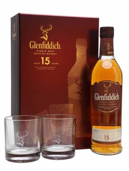 Glenfiddich 15 yo set +2 tasting glasses ed 2024 (T2,coded )(csx6 Plt x40 )