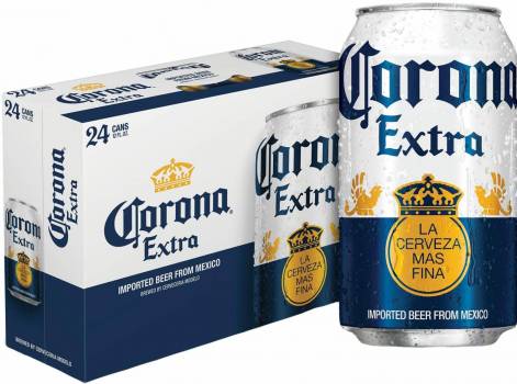 Corona beer cans 24x33cl 4.5% @ $ 16.2/cs