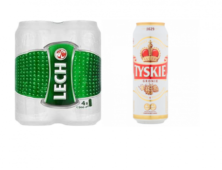 Lech Beer 5$x500ml Can ,Tyskie 5.2$x50cl Can